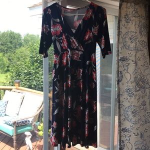 Navy blue mid length dress